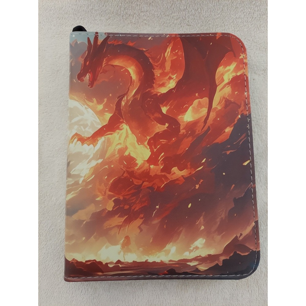 Dragon Trading Card Binder Album Portfolio Zipper Collector Book Red‎ Blue